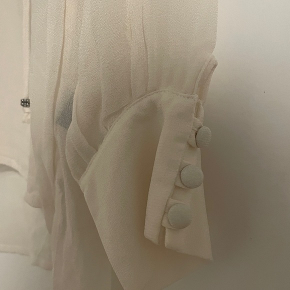 NWT Boho Cream Long-Sleeve Lace Top - Picture 4 of 5